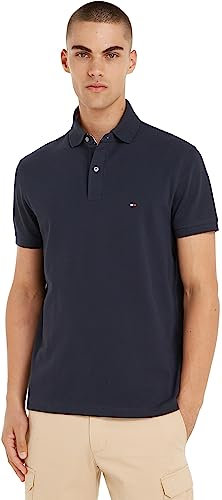 Tommy Hilfiger Herren Poloshirt Kurzarm 1985 Regular Fit, Blau (Desert Sky), XS
