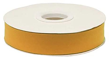 20m Schrägband Polycotton unifarben 20mm breit gefalzt Einfassband Farbwahl, Farbe:ocker