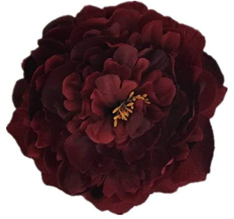 Kunst-Blüte auf Clip Pfingstrose rot 10cm 2er-Set, naturgetreue Seidenblüte Kunstblume
