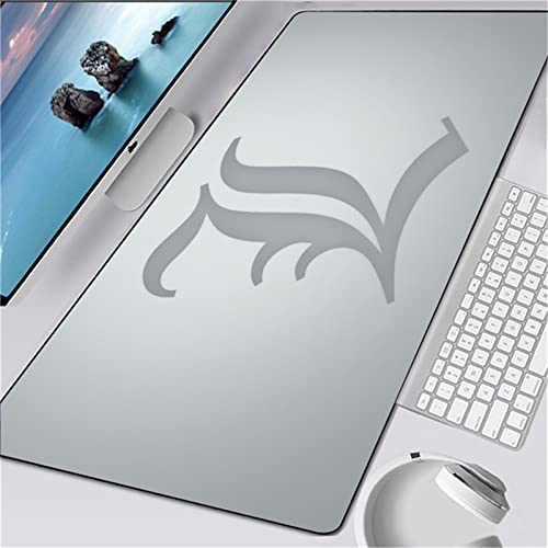 Großes Gaming-Mauspad-Pad800x300x4mm Mit weicher Naturkautschuknaht, geeignet für Spieltischuntersetzer im Büro Off-White Pattern