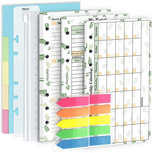 2025 Monthly Weekly and Budget Paper Kit & 6-Loch-Budgetsystem-Zubehör, 6-3/4 x 3-3/4, persönliche Größe für Budgetordner, Budgetierung, Geldumschläge, Geldbörse, Budgetplaner, Geldumschläge
