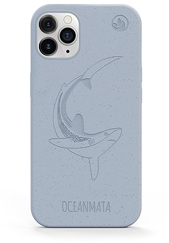 Oceanmata - iPhone 11 Pro Max Hülle- Design - Cover iPhone 11 Pro Max - Biologische Apple iPhone Hülle Ozean Plastik (Sharkgrey)