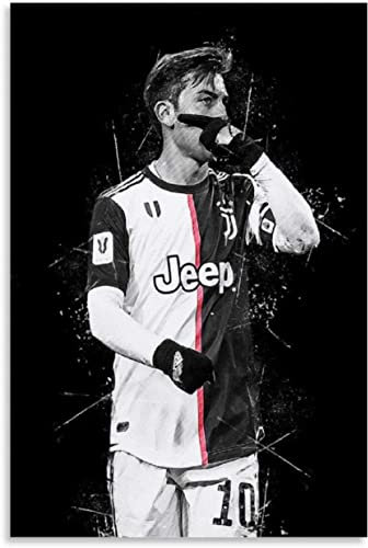 LBMED GemäLde Auf Leinwand Fußball-Poster Fußball Paulo Dybala Poster für Büroeinrichtung Wandkunst Malerei Poster Druckt Bilder 19.7x27.6(50x70cm) Kein Rahmen