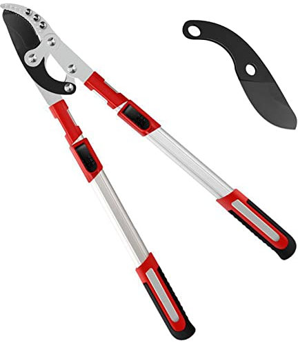 Teleskop Amboss Bypass Baumschere, 690Mm Bis 880Mm Ausziehbare Garten Baumschere, SK5 Teflon-Beschichtete Klingen, Astschere Für Gartenarbeit 60MM Schnittkapazität
