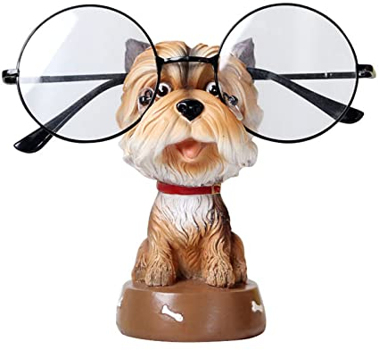 JUKIDS Tier-Brillenhalter, niedlicher Hunde-Brillenständer, dekorativer Brillenständer, Sonnenbrillenständer, Brillenzubehör, für Schreibtisch-Dekoration und Geschenke