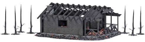 Busch 1853 H0 Abgebrannte Waldhütte