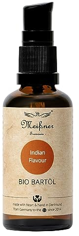Meißner Tremonia - 50ml Bartöl Indian Flavour - Bartöl Herren ohne künstliche Zusatzstoffe - veganes Beard Oil mit Bio-Jojobaöl für intensive Pflege - Bart Öl für die tägliche Bartpflege