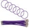 5.9in/15cm Stainless Steel Keychain Cable,Wire Diameter 2mm Metal Key Ring Loop Suitable for Sports/Travel/Luggage Tag Holder/ID Tags,20 Pieces,Purple