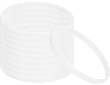 PATIKIL Silikon Armbänder 20 Pack Leuchtende Gummi Armbänder Leer Dehnbare Sportbänder für Sportspiele und Team Bauaktivitäten Weiß