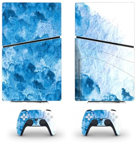 Anti Rayures Skin pour PS5 Slim Disc Edition & Digital Edition Console Et Manette Vinyl Cover Skins Wraps Scratch Resistant, Compatible avec pour PS5 Slim 30073 Pas De Mousse (Size : Disc Version)