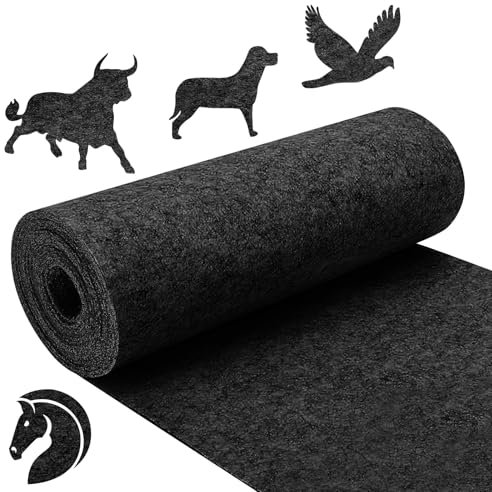 Feutrine Rouleau, 40 cm x 300 cm, Tissus au Metre, Feutrine Loisir Creatif, Feutrine Voiture de 1 mm D'épaisseur, DIY Feutrine pour Sacs en Feutre Cousus, Tapis de Table, Artisanat Patchwork (Noir)