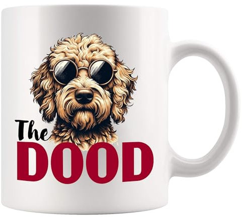 The Dood Goldendoodle Lover Gifts Dog Mom Dad Pet Dog Lover Vet Veterinarian Gifts Golder Retriever Poodle Dogs Novelty Drinkware Ceramic Coffee Mug White 11 oz