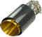Autoauspuffende Auto Universal Gerade Kante Glänzend Kohlefaser Gold Rohr Auspuff Endrohr Endrohr Spitze Für Akrapovic Auspuff Endrohr (Size : 70MM IN 89MM OUT)