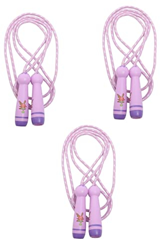Sosoport 3St Springseil für Kinder Sport-Hopping-Seil Kinder springen Seil Ausdauer Seil Jungen, die Seil springen Seilspringen zum Training hölzern Trainingsseil Schüler Nylon Violett
