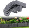 JOIEYOU Beeteinfassung Rasenkante, 7.5 M Kunstoff Steinoptik Raseneinfassung, Flexibler PP Beetumrandungen für Blumen, Gartenzaun decorativ, 30 Stücke, Anthrazit