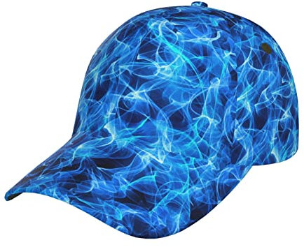 GTDEALS Baseballkappen, verstellbar, Trucker-Mütze für Herren und Damen, Blaue, coole Flamme, One size