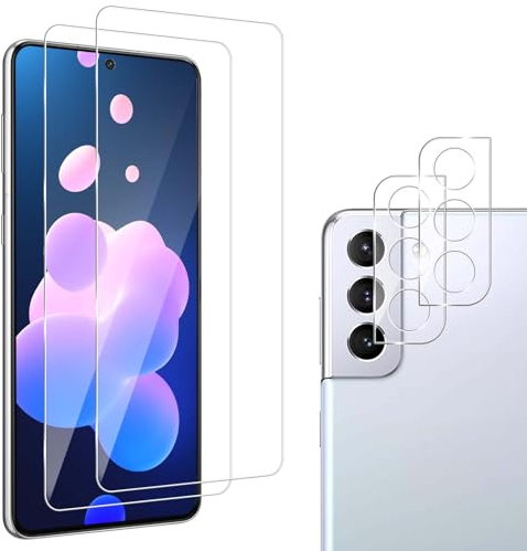 Carantee 2+2 Stück Schutzfolie für Panzerglas für Samsung Galaxy S21 FE 5G, 9H Härte S21 FE 5G Panzer Schutz Glas Kratzfest, 2.5D Kante Anti-Bläschen Displayschutzfolie für Samsung S21 FE 5G