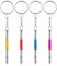 Nogeqi Set di 4 Cacciaviti 4 in 1 per Occhiali, Mini Cacciavite, Set di Attrezzi per Riparazione, Viti, Portachiavi