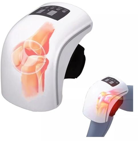 iFCOW Kabelloses Kniemassagegerät mit Wärme und Vibration, Infrarot, tragbares Kniemassagegerät für gestrecktes Band
