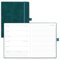 POPRUN Terminplaner A5 Wochenansicht 2025 PU Leder Softcover Terminkalender 22 x 16,5 cm - 25 Wochenplaner & Notizbuch in einem, Innentasche, Monats-Register, Peotrol Grün