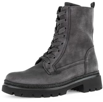 Gabor Damen Combat Boots, Frauen Stiefeletten,gefüttert,Stiefel,Bootee,Booties,halbstiefel,Kurzstiefel,Pepper (Mel.),39 EU / 6 UK