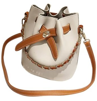 LIFKOME Elegante Damen-umhängetasche Aus Pu-material Mit Kordelzug Umhängetasche Beuteltasche Für Arbeit Reisen Und Party