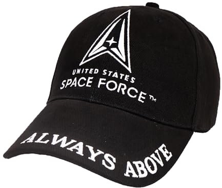 Schwarze Baseballkappe der Vereinigten Staaten Space Force, stilvolle und langlebige, Bequeme Schwarze Baseballkappe, perfekt für den täglichen Gebrauch, ideal für USSF-Personal, offiziell lizenziert