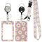 Ausweishülle mit Band, Id Badge Holder Breakaway Lanyard für, Einziehbare Badge Reel, Abnehmbare Namensschild Clips, Hals Lanyard Strap, Lehrer Büro Geschenke (Gänseblümchen hellrosa)