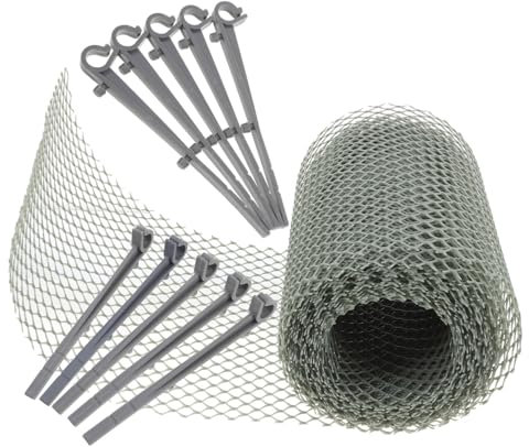 WHAMVOX Long Wide Gutter Guard Mesh Drain Cover for Outdoor Gutters Easy Install