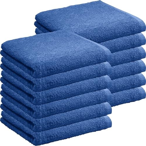 REDBEST Handtuch Oceanside 12er-Pack Leichtfrottier Royalblau Größe 50x80 cm