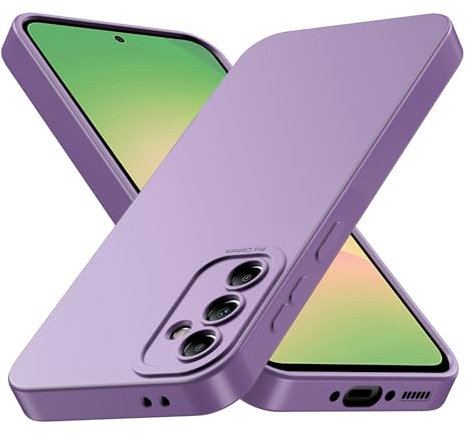Tenphone Coque pour Samsung Galaxy A56 5G, Housse Etui de Protection en Silicone Souple, Cover Antichoc avec Protege de Camera, Pochette Compatible avec TPU (Violet, Sam A56)