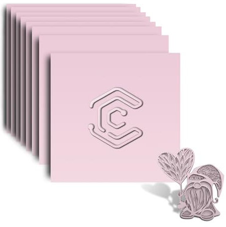 Creatorally Coloré Contreplaqué 3mm, Contre Plaque de Tilleul Couleur 30x30 cm 8 Pièces pour Gravure et Découpe Laser, Plaque de Bois pour Bricolage, Pyrogravure sur Bois (Rose)