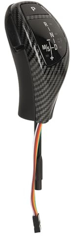 Torvex Schalthebelschieber -Knopfschalterkopf, kompatibel mit E90 E91 E92 E93 LHD, LED -Gangschaltknopf -Umwandlungskit (Kohlefaserstil)