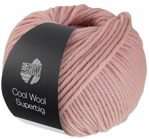 LANA GROSSA Meilenweit Superbig | Pure extrafeine Merinowolle, waschmaschinenfest und filzfrei | Handstrickgarn aus 100% Schurwolle (extrafine) | 50g Wolle zum Stricken% Häkeln | 80m Garn FB 2