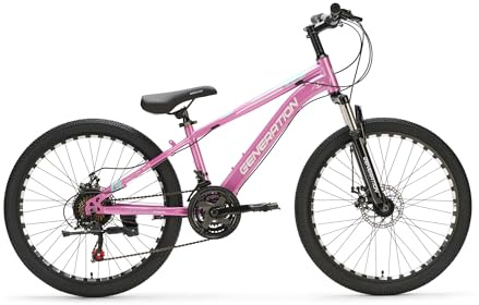 Generation M-760 Mountainbike 24 Zoll - Kinderfahrrad - Scheibenbremsen - 21 Gänge - Rosa