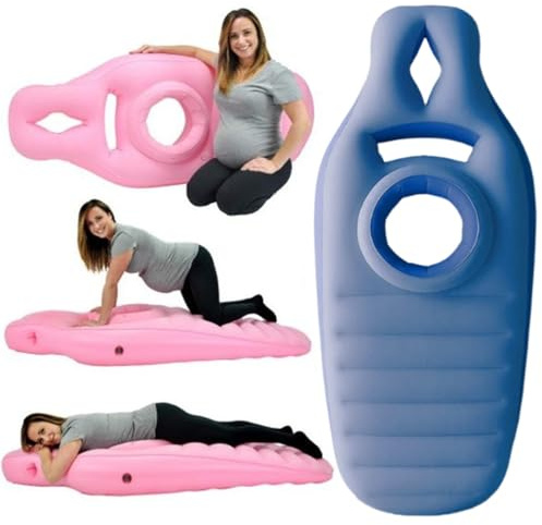 Tummynest - Schwangerschaftsmatratze, Aufblasbares Bauchnest Mit Bauchloch, Ganzkörperkissen for Den Bauch Der Schwangeren, Komfort for Bauch- Und Seitenschläfer, Lindert Rücken- Und Hüftschmerzen