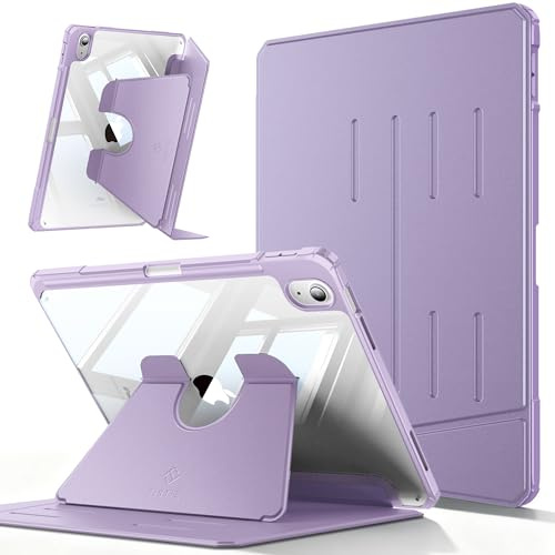 Fintie Magnetische Hülle für iPad (A16) 11./10. Generation (11/10.9 Zoll) | Mehrwinkel-Betrachtung, Stoßfest Klare Transparente Rückseite Schutzhülle mit Stifthalter & Vertikaler Ständer, Lila