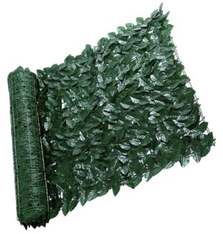 MOTHNUR Künstlicher Zaun mit Grünen Blättern Langlebige Balkon Gartendekoration Wetterfeste Sichtschutzhecke Hochrealistische Künstliche Pflanzenverzierung