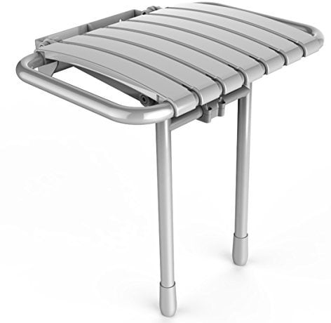 Siège de douche rabattable à lattes BAMA blanc