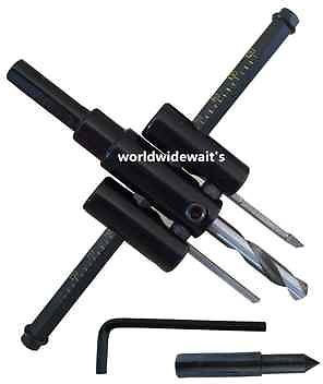 verstellbar Metall Holz Kreis Lochsäge Bohrer Cutter Kit DIY Werkzeug Schwarz 3 Größe