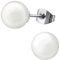 EYS JEWELRY Perlenohrringe Damen 8mm – Edelstahl 316L Chirurgenstahl – Perlen Ohrstecker in Weiß – Hypoallergen, Elegant & Zeitlos