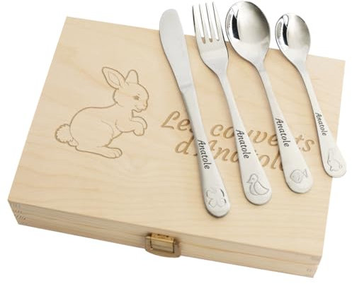 Amikado - Coffret Couverts pour Enfant personnalisés (Animaux)…