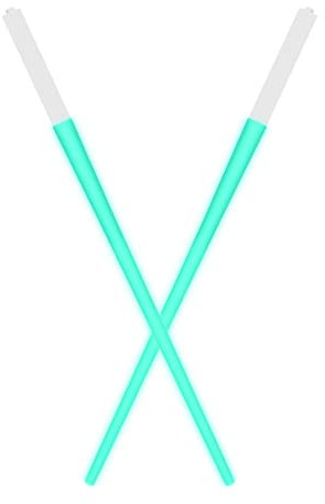 YARNOW LED Light Saber Chopsticks Portable Removable Light Chopsticks Durable Lightweight Food Safe Tableware for Kitchen Dinner Party (Teal)