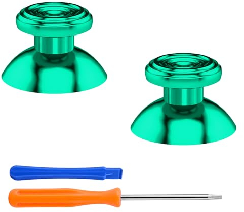 eXtremeRate Levette Analogiche in Metallo per Xbox Series X S Joystick,Analogici Thumbstick in Alluminio per Xbox One S X Standard Elite Controller-Verde