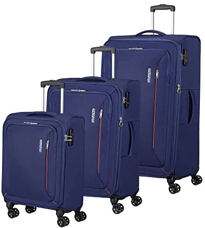 American Tourister Tourister Hyperspeed, Set di bagagli, Blu (Combat Navy), Taglia Unica