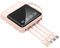 Caricabatterie Portatile per Cellulare da 10000mAh con cavi Integrati e torcia Power Bank Batteria Esterna Compatibile con iPhone Samsung Google LG iPads e Altri (Rosa)