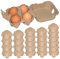 25 pcs Eierkartons wiederverwendbare Eierkartons 4 Zählkapazität Eierkisten wiederverwendbare natürliche Zellstoffkartons Stapelbare Enten Eierkarton Eier -Lagerbehälter für Markt, Küche, Eierkarto