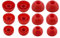 Rhinenet Eartips for Beats Studio Buds + Ear tips, Premium Silicone Antip Slip Cover Replacement Beats Earbuds Tips Ear pieces Fit in Charging Case 6Pairs S/M/L (Red)