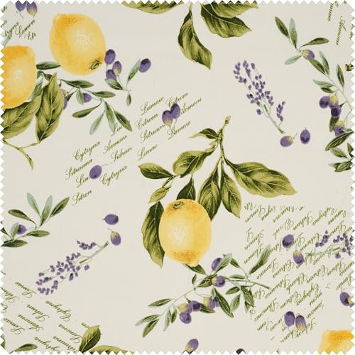 VBS Motiv-Stoff Leinenoptik Citrus 140cm breit Meterware einseitig bedruckt Frühling