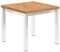 LAPOOH Garten-Beistelltisch 45 x 45 x 38 cm Teak Massivholz Edelstahl, Gartentisch, Terrassentisch, Esstisch Garten, Balkontisch, Gartenesstisch, Gartenmöbel, Partytisch - 46512
